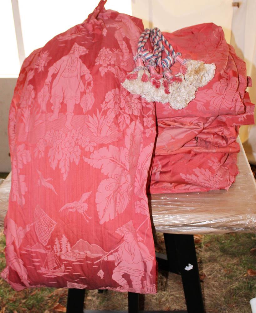 Set of (9) Drapery Panels with Tiebacks (1 of 3)