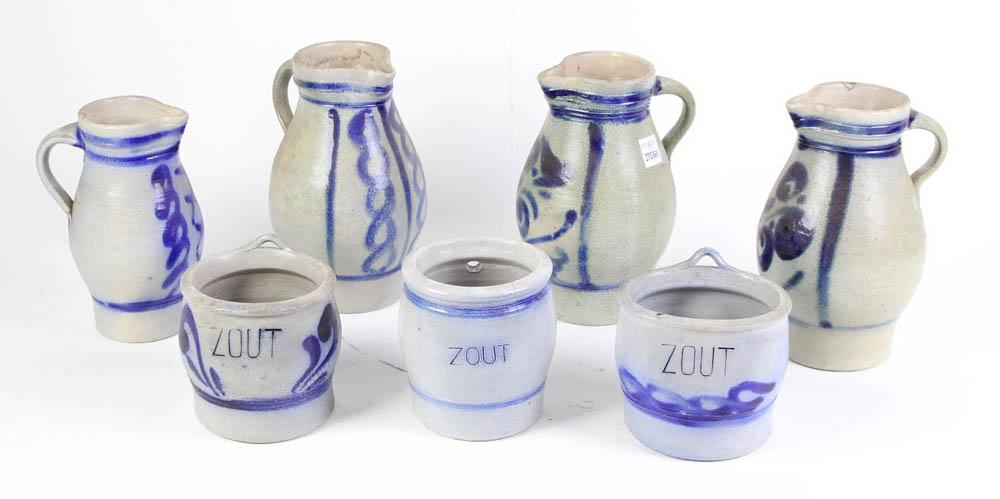 Salt Glaze Pottery Pitchers and Containers (1 of 6)