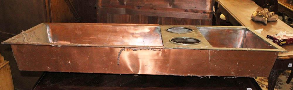Large Copper and Steel Pan with Drain (1 of 4)