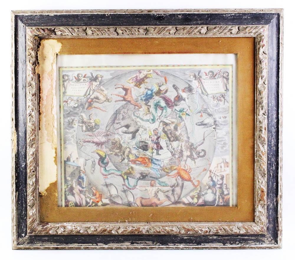 Early Engraved Constellation Map, Framed (1 of 5)