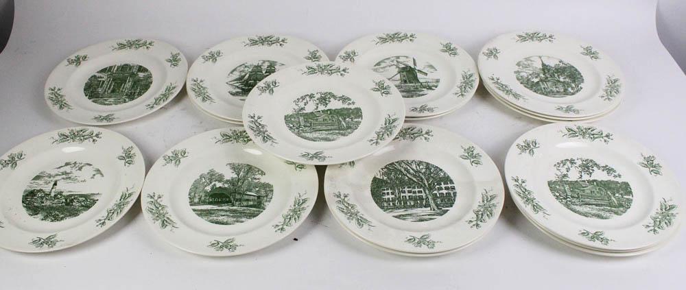 Partial Wedgwood Transfer Decorated Dinner Set (1 of 11)