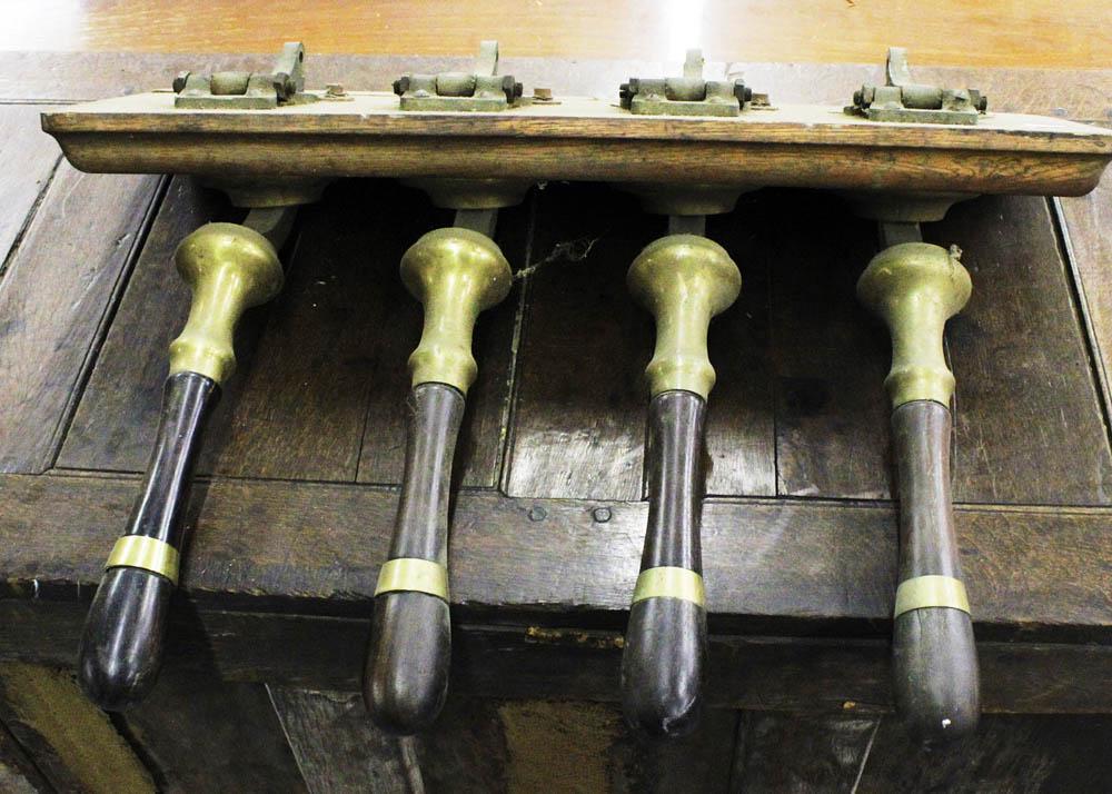 Set of Wood and Brass Beer Taps from English Pub (1 of 6)