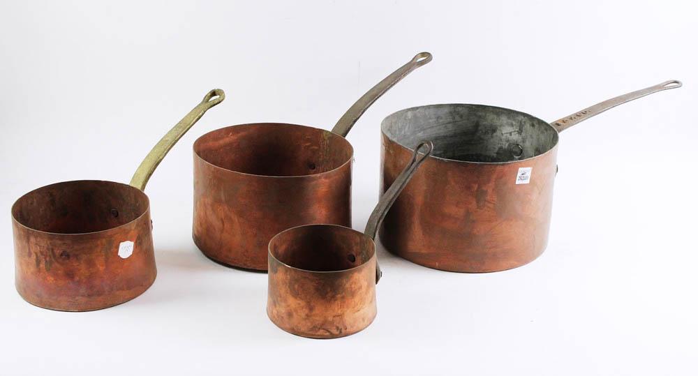 Group of Four Copper Pots (1 of 7)