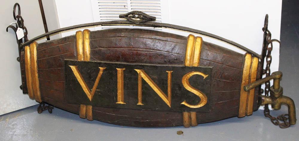 Carved Trade Sign, Wood with Iron Mounts (1 of 2)
