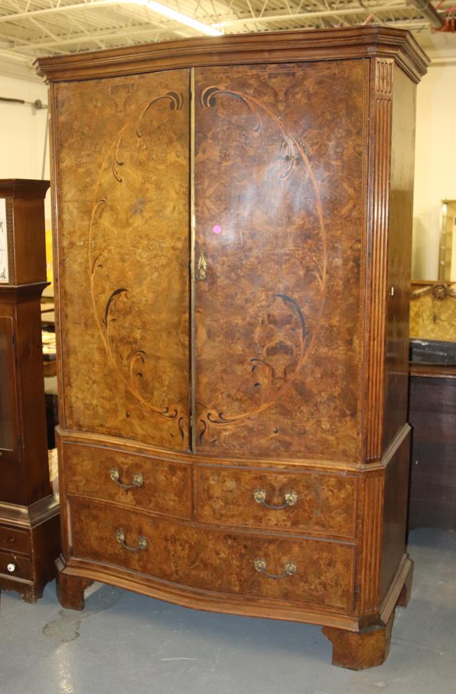 Continental Burl Wood Armoire (1 of 4)