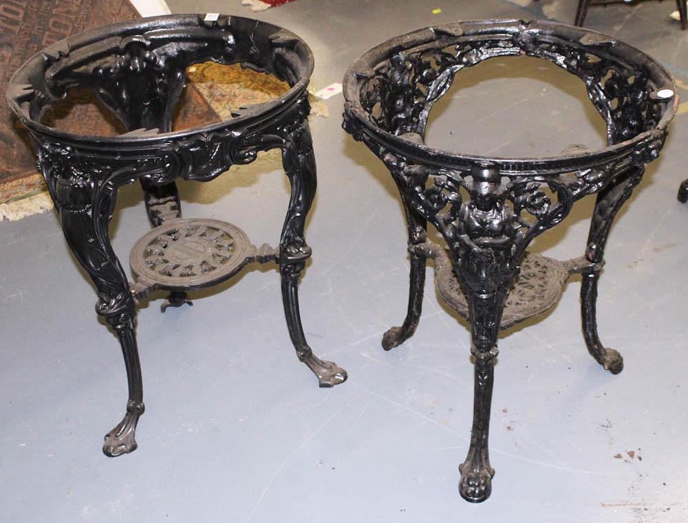 Two Cast Iron English Pub Table Bases (1 of 4)