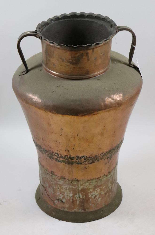 Large Handled Copper Vessel (1 of 5)