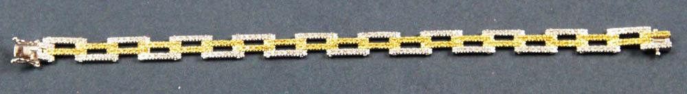 18k White Gold White and Yellow Diamond Bracelet (1 of 5)