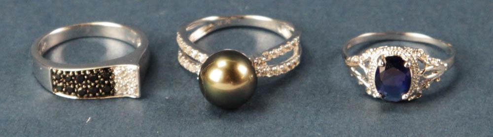 Group of Three 14k White Gold Rings (1 of 7)