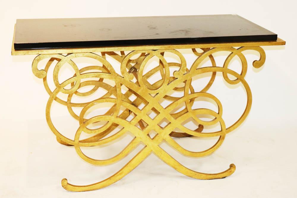 Fine Wrought Iron Console Table with Marble Top (1 of 5)