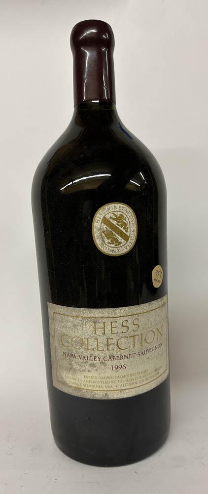 Hess Collection Mount Veeder Cab, 1996, 3L, (1): Hess Collection Estate Mount Veeder Cabernet Sauvignon, 1996, 3L, (1) bottle. Provenance: Anthony Athanas Collection, Anthony's Pier 4, Boston, Massachusetts.