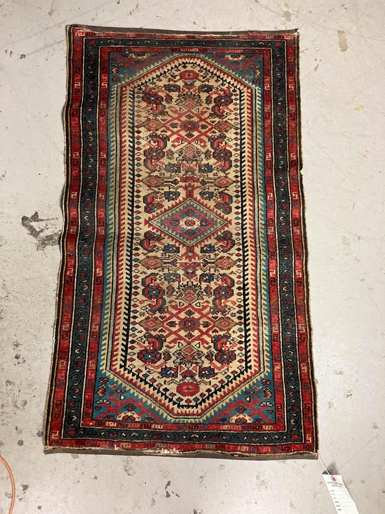 Antique Persian Rug: Antique Persian rug, 3' 11" x 2' 3". Provenance: Palm Beach, Florida estate.
