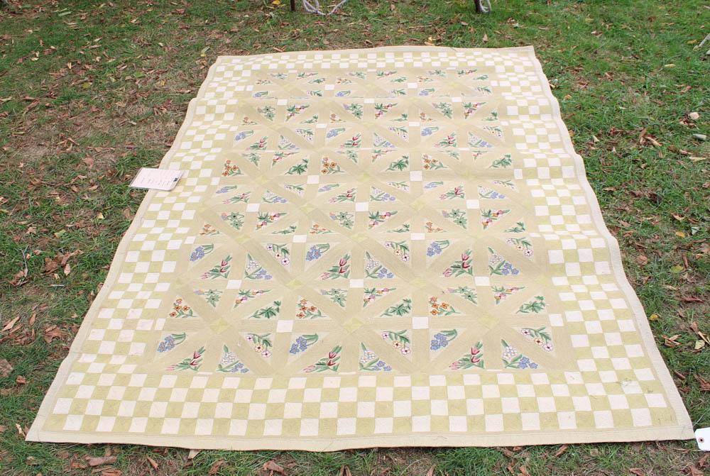 Knit Rug by Marcel, Florentine Trellis: Knit rug by Marcel, "Florentine Trellis", 5' 9" x 8' 9".