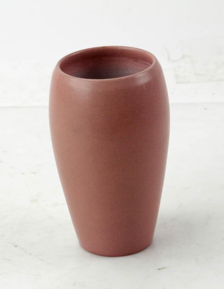 Marblehead Pottery Pink Vase: Marblehead Pottery pink vase, 5 1/2" x 3 1/2". Provenance: Montecito, California collection.