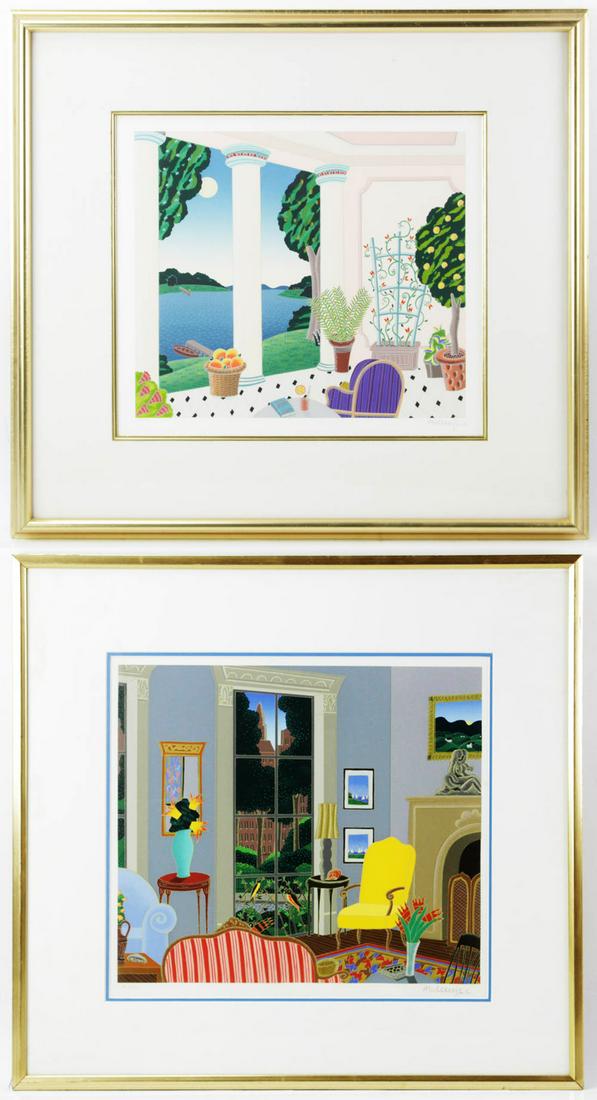 Two Thomas McKnight Serigraphs: Thomas McKnight (American, b.1941), two serigraphs, including: "Yellow Chair", signed L/L artist proof 35/35, 15" x 17", framed 23" x 25"; "Plantation" (from the "Four Corners of America Suite"), sign