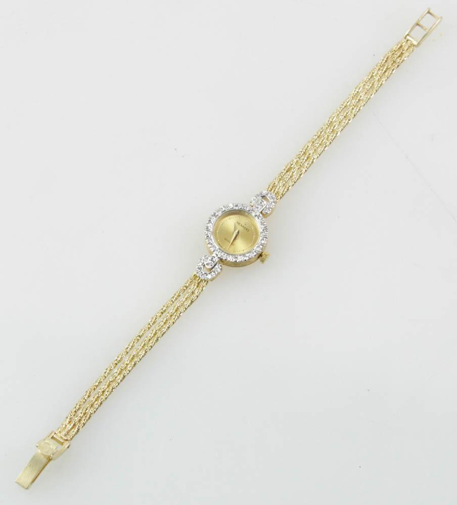 Movado 14k Gold and Diamond Watch (1 of 9)