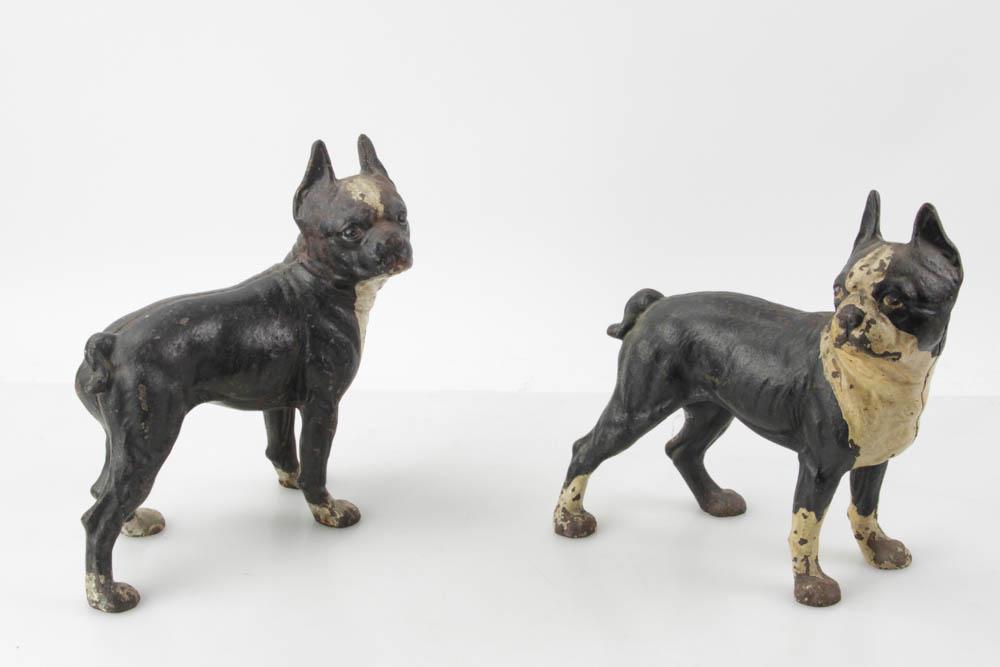 Two C1910 Cast Iron Boston Terriers (1 of 6)