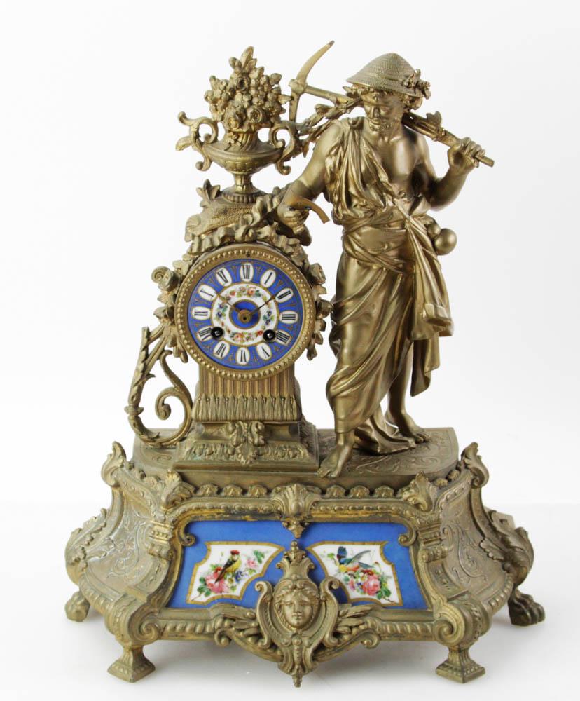 French Clock, Lamp with Sevres Inserts (1 of 17)