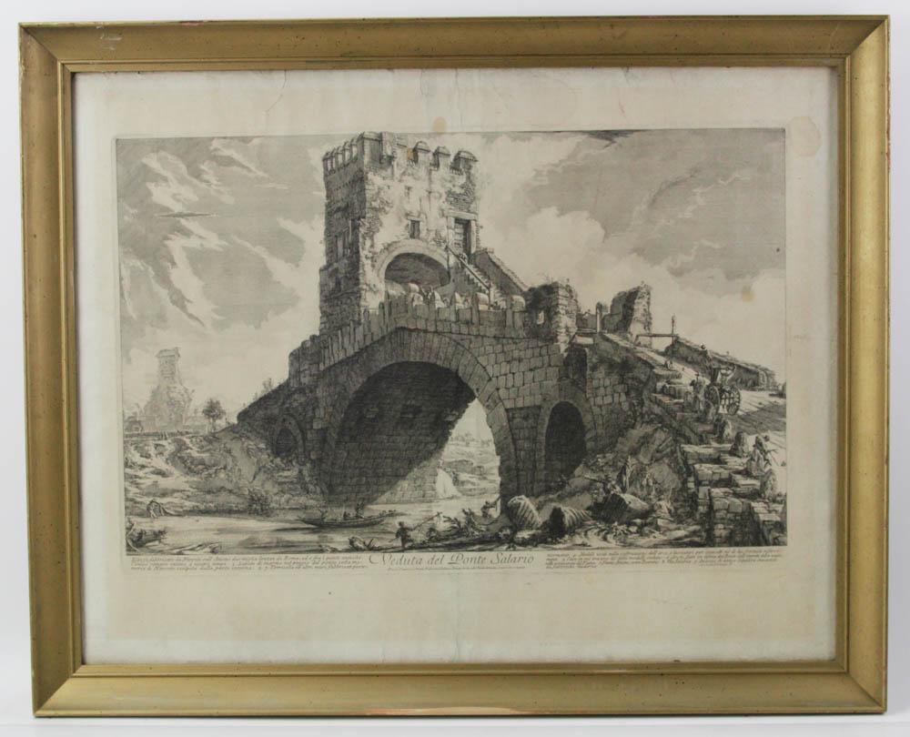 Piranesi, Engraving, Veduta del Ponte Salario (1 of 7)