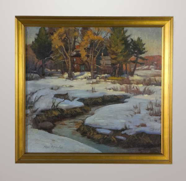 Knowles, West Gloucester Light, O/C: Ken Knowles (American, b. 1968), West Gloucester Light, oil on canvas, signed, 24" x 26", 27 1/2" x 29 1/2" (frame).