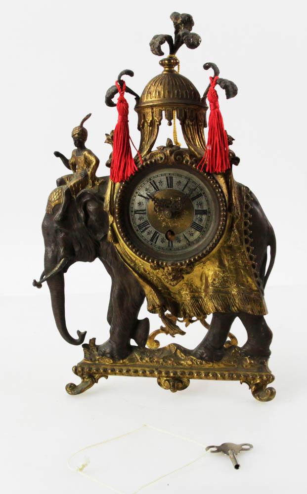 Elephant Clock, Brass (1 of 8)