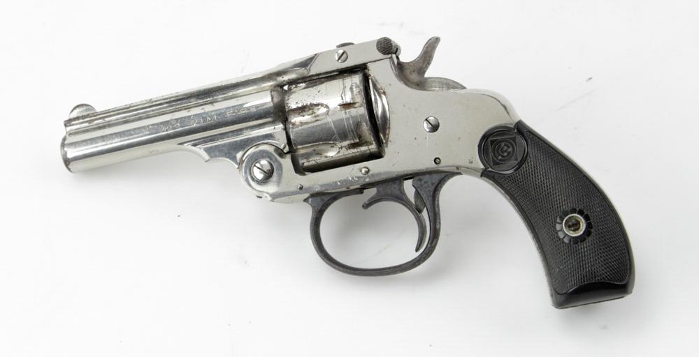 Harrison and Richardson Arms 22 Rim Fire Revolver: Harrison and Richardson Arms Co., Worcester, MA, 22 Rim Fire revolver. Provenance: South Hamilton, Massachusetts estate. PLEASE NOTE: A valid firearms license is required to purchase firearms in Massa