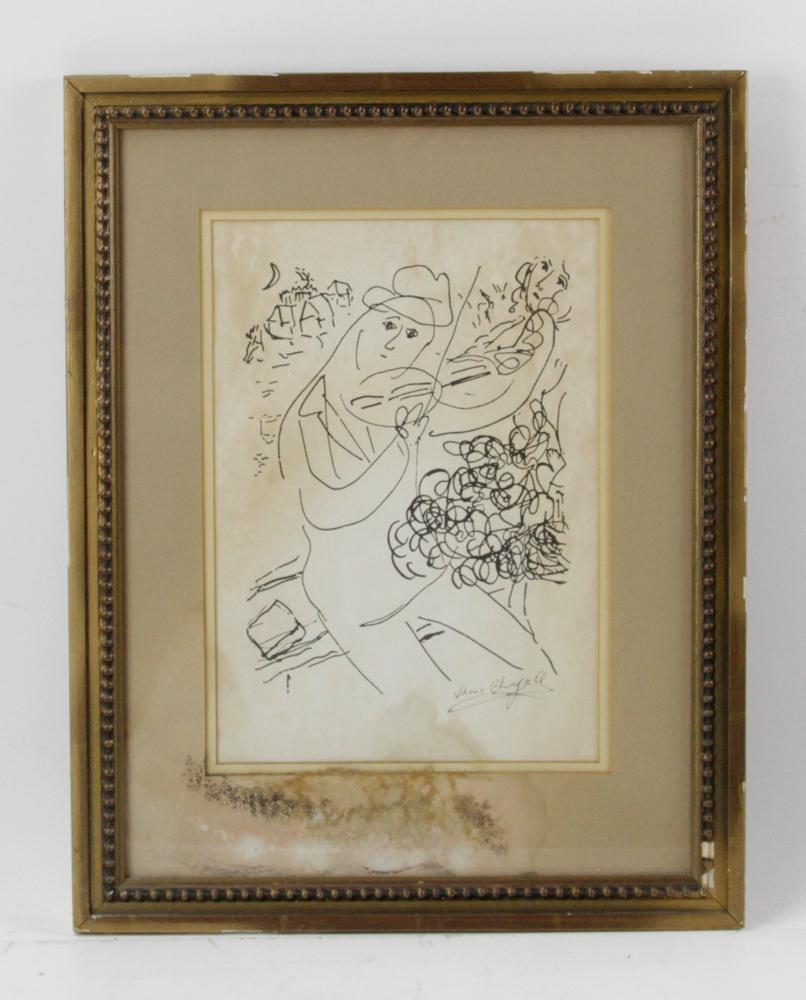 Signed Chagall, Violinist, Lithograph (1 of 6)