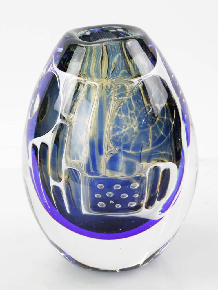 Orrefors Ariel Glass Art Vase (1 of 6)