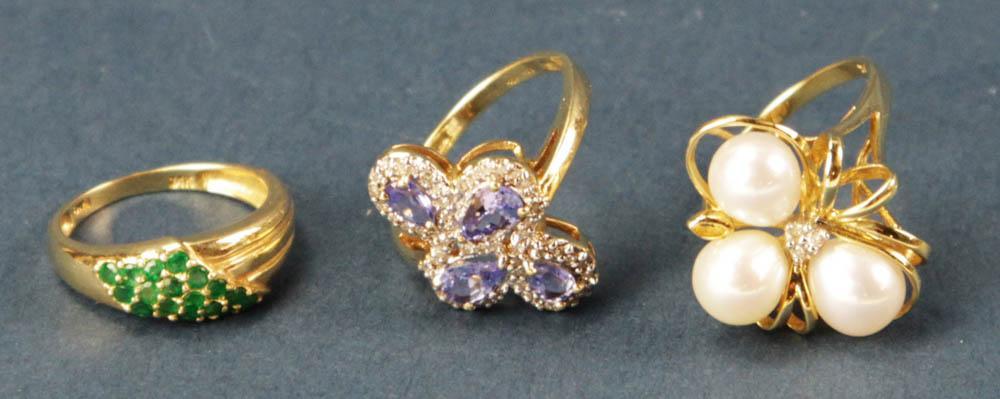 Group of Three 14k Gold Rings (1 of 7)