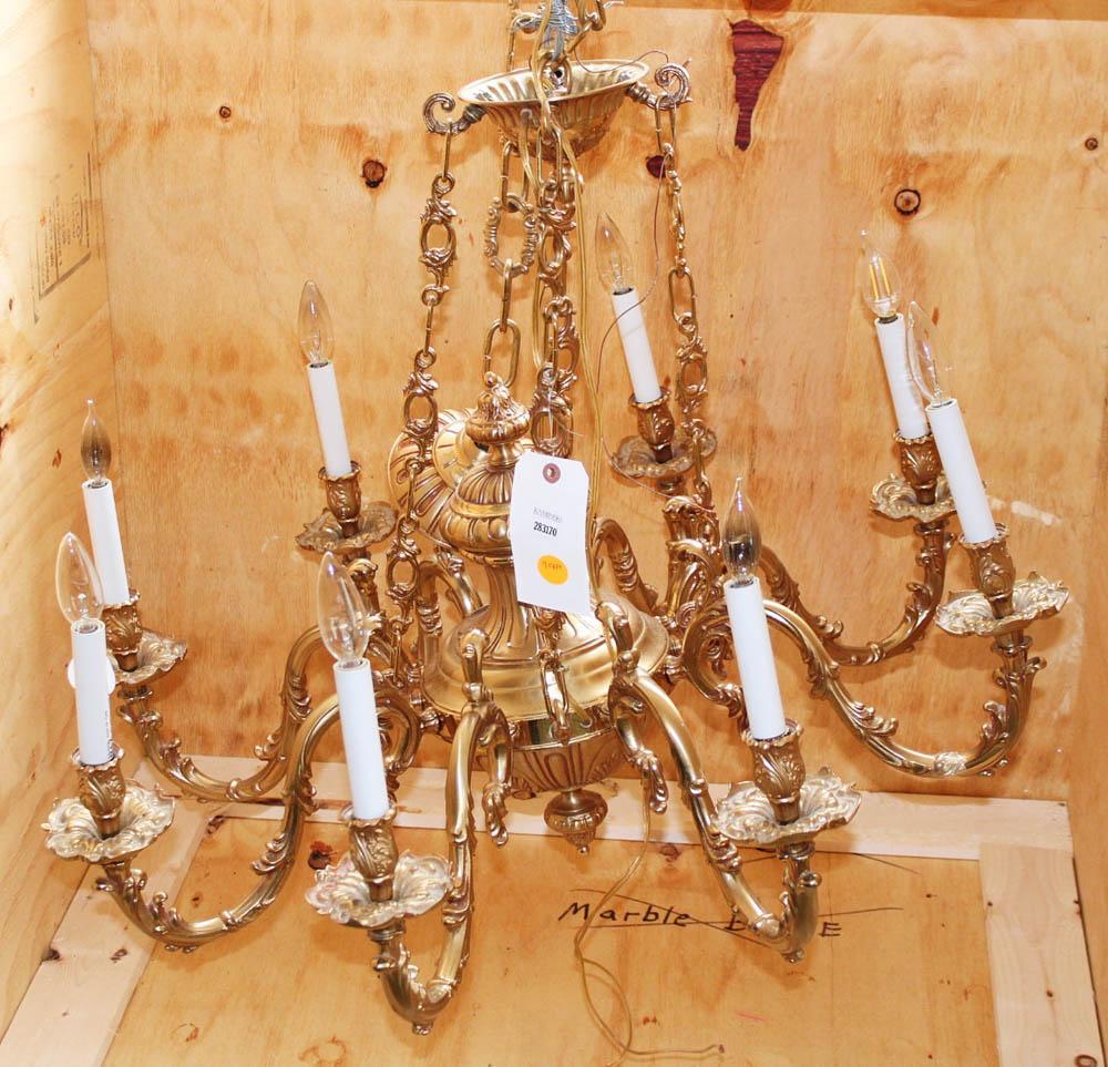 Bronze 8-Light Chandelier (1 of 3)