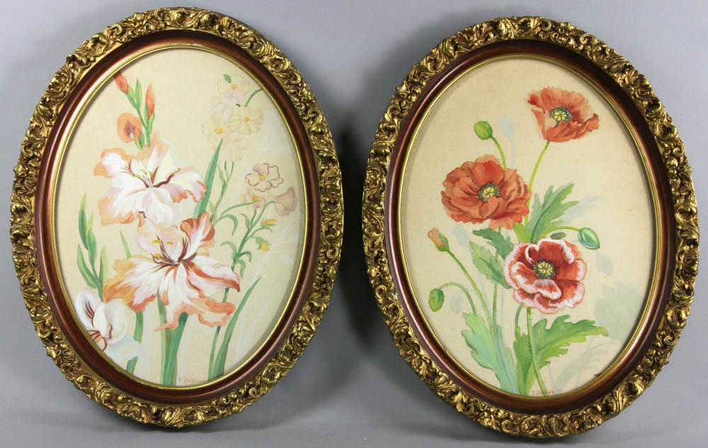 R DeHaven Two Floral Watercolors (1 of 8)