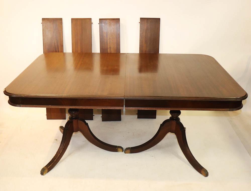Federal Sheraton-Style Double-Pedestal Table (1 of 6)