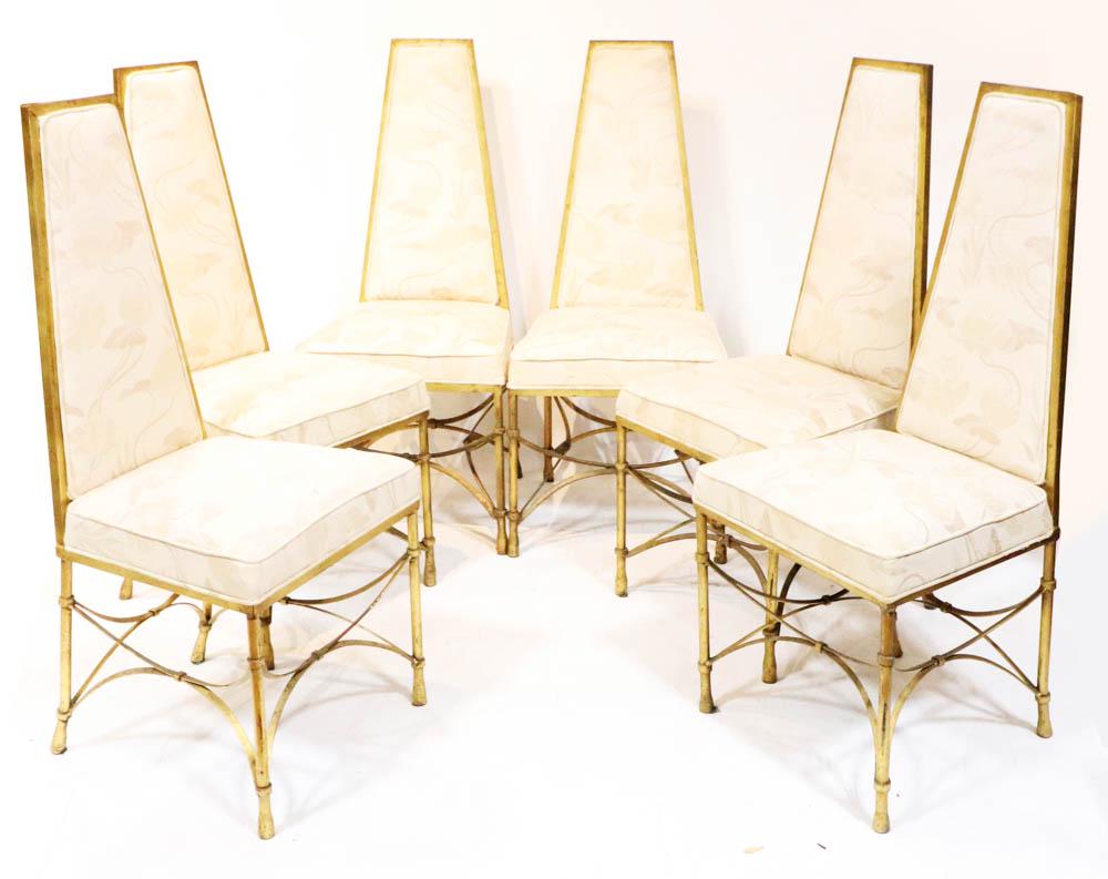 Set of Designer Italian Gold-Decorated Chairs (1 of 6)