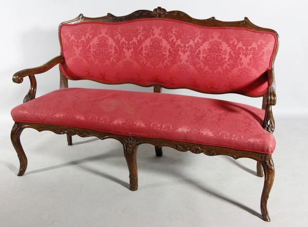 18th C. Walnut Settee