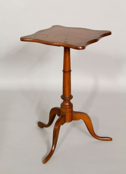 Early American Mahogany Candlestand: Early America, candlestand, Northshore Newburyport, mahogany, 27 1/2"h x 15"w x 15"d.