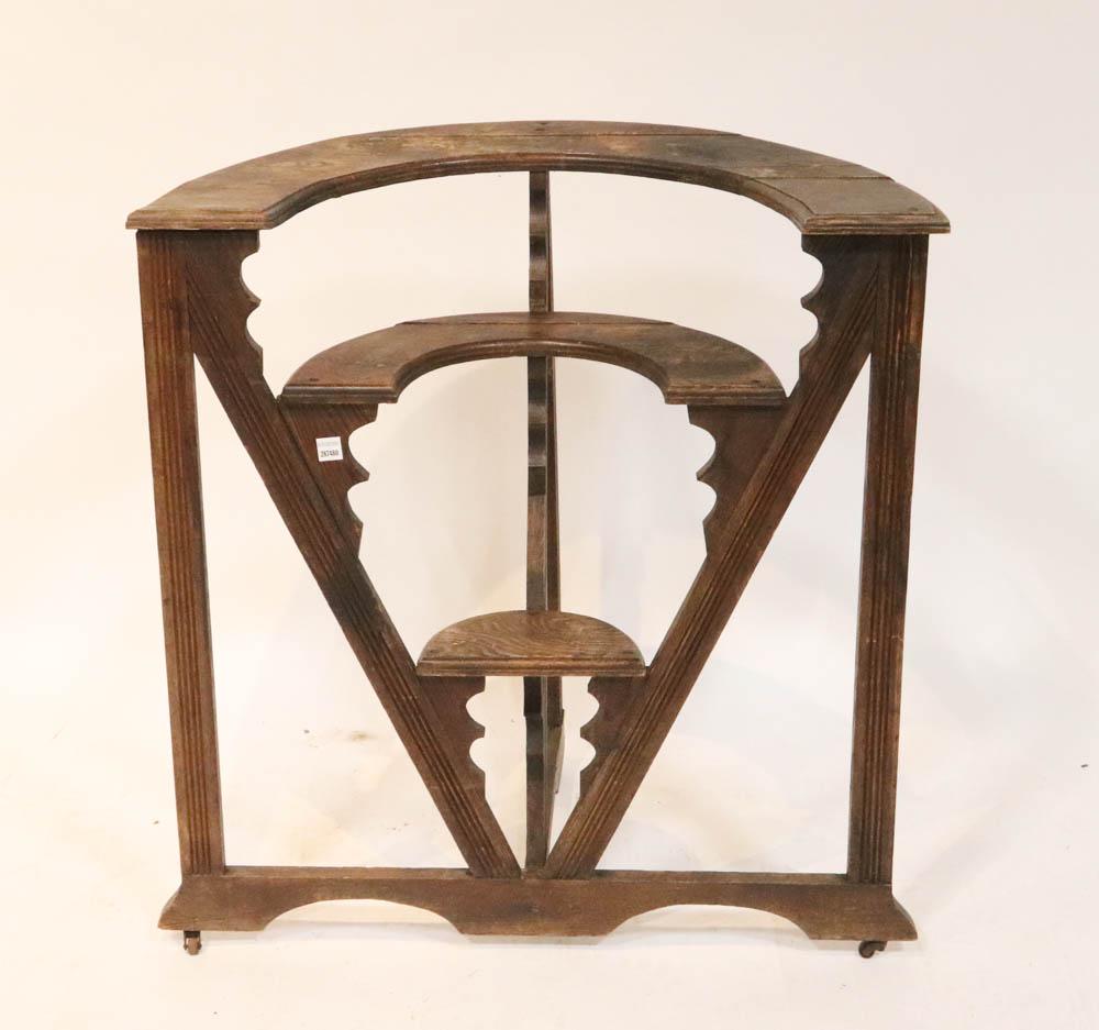 Antique Oak Plant Stand (1 of 4)