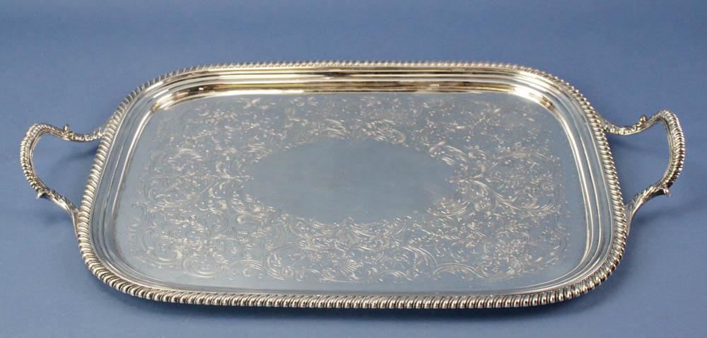 William Bell Silver Tray with Handles, 1871 (1 of 7)
