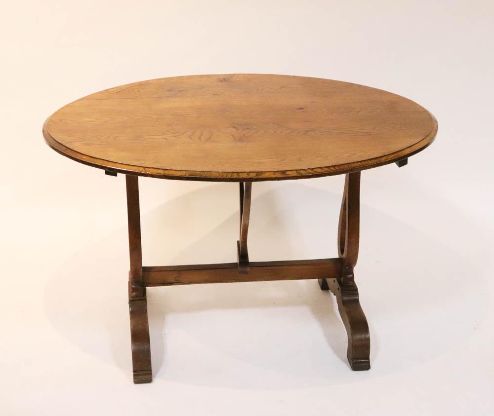 French Oak Folding Drinks Table (1 of 6)