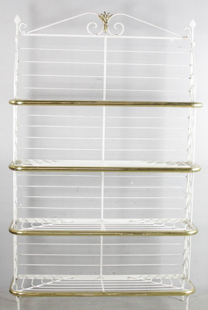 Wrought Iron and Brass Baker's Rack (1 of 4)