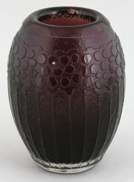 Le Verre Français, Cameo Glass Vase: Le Verre Français, single color amethyst cameo glass vase, signed Charder and Le Verre Français, 6 1/2"h. Of the period.