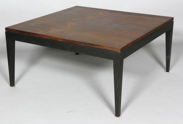 Nelson for Miller Coffee Table: George Nelson for Herman Miller, low coffee table, thin edge, 16"h x 32"sq.