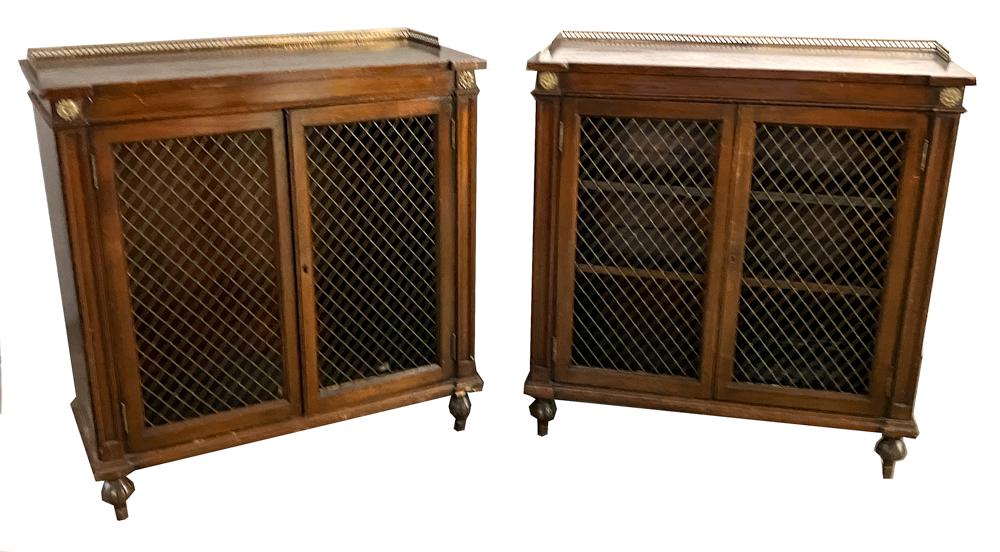 Pair of Neoclassical Mahogany Bookcases (1 of 6)