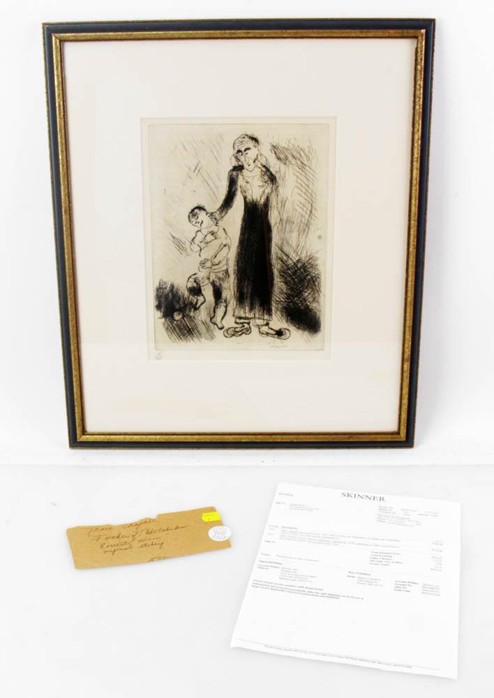 Marc Chagall, La Pere de Tchitchikov, Etching (1 of 10)