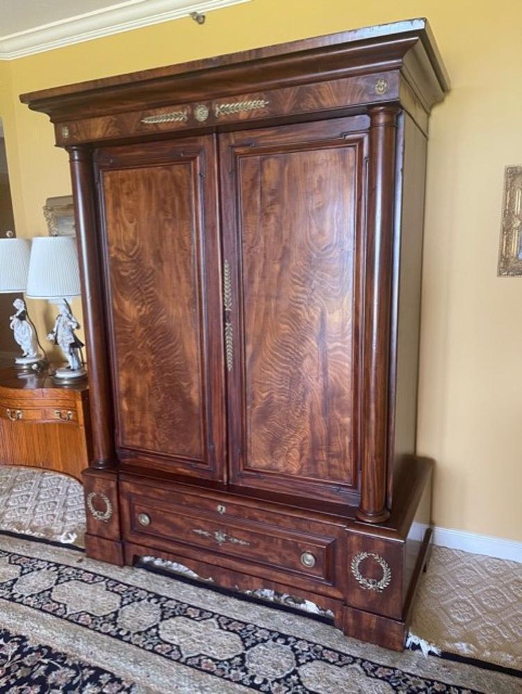 19thC French Empire Mahogany Armoire (1 of 1)