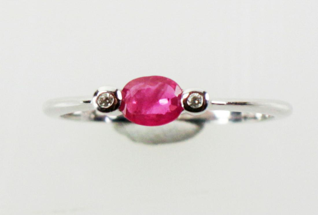 14k White Gold Ruby and Diamond Ring (1 of 7)