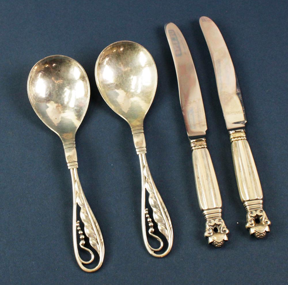 Georg Jensen Sterling Spoons and Knives (1 of 8)