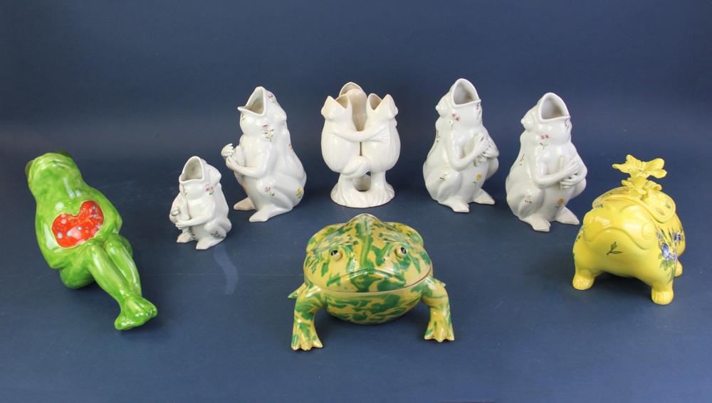 Group of Hand-Painted Frogs Made in Italy (1 of 10)