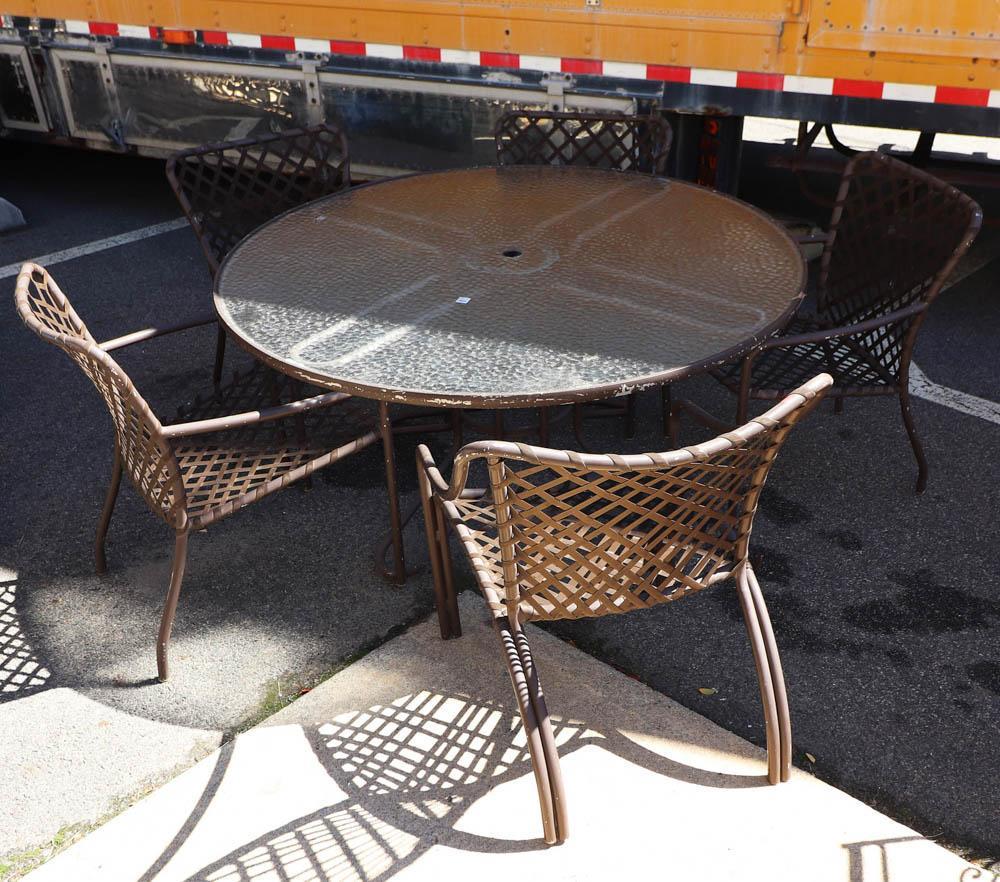 Brown Jordan Patio Table And Chairs Auction