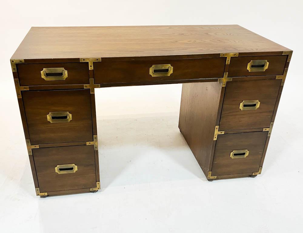 Campaign-Style Kneehole Desk (1 of 7)