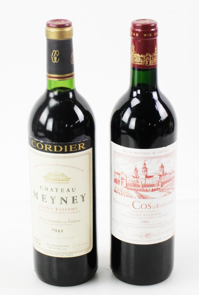 1982 Chateau Meyney, 1986 Chateau Cos d'Estournel (1 of 6)
